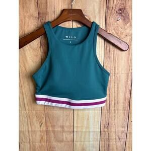 Wilo Melbourne-Australia Sports Bra Padded Teal and Purple Size Small